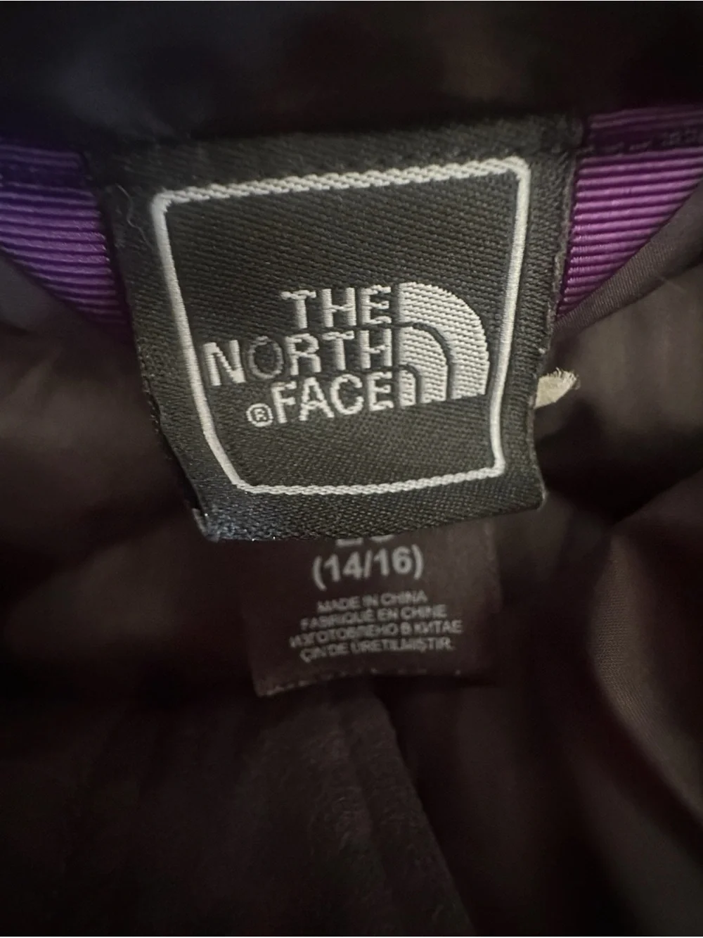 The North Face‎ Goose Down 550 Purple Puffer Vest Youth Girl 14/16